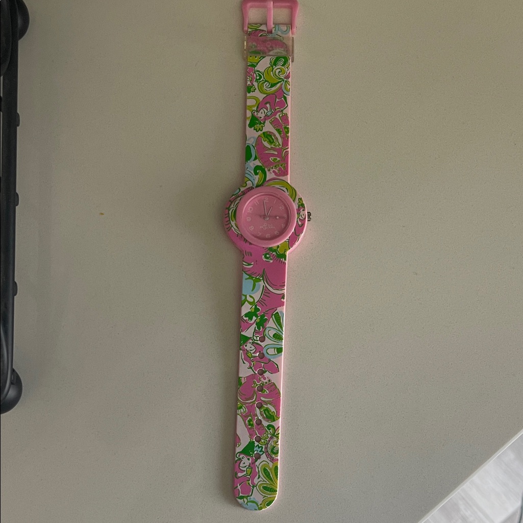 Brand New Lilly Pulitzer Rubber Watch With Monkey  Elephant Pattern